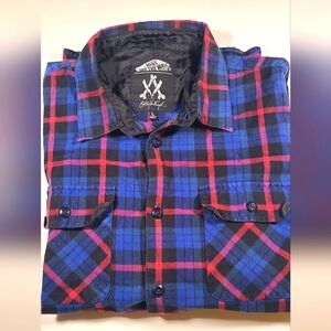 Mens Van's Off the Wall Plaid long sleeve shirt LG